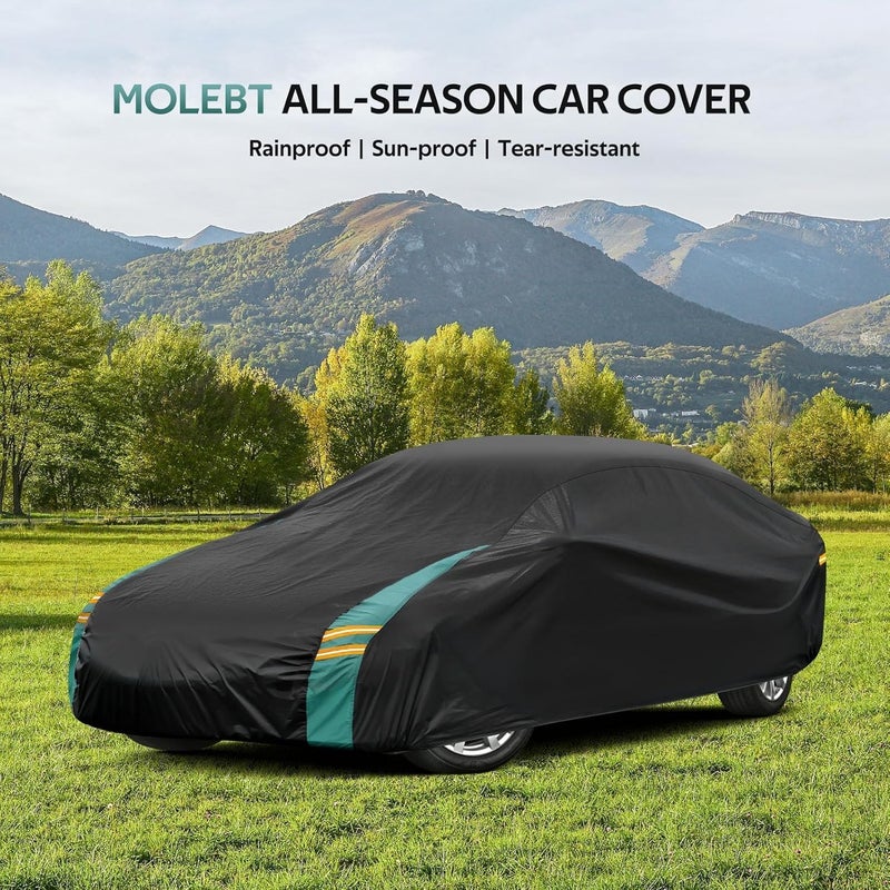 Molebt Coupe Car Cover Custom Fit for BMW 3 Series 4 Series M3 320i 325i 328i 330i 335i 340i 430i 440i M4(2005-2025), Waterproof All Weather for Automobiles, Outdoor Full Cover with Windproof Clip Straps. - Image 5